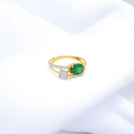 EMERALD MOSSONITE RING 18K MO20CT-1350