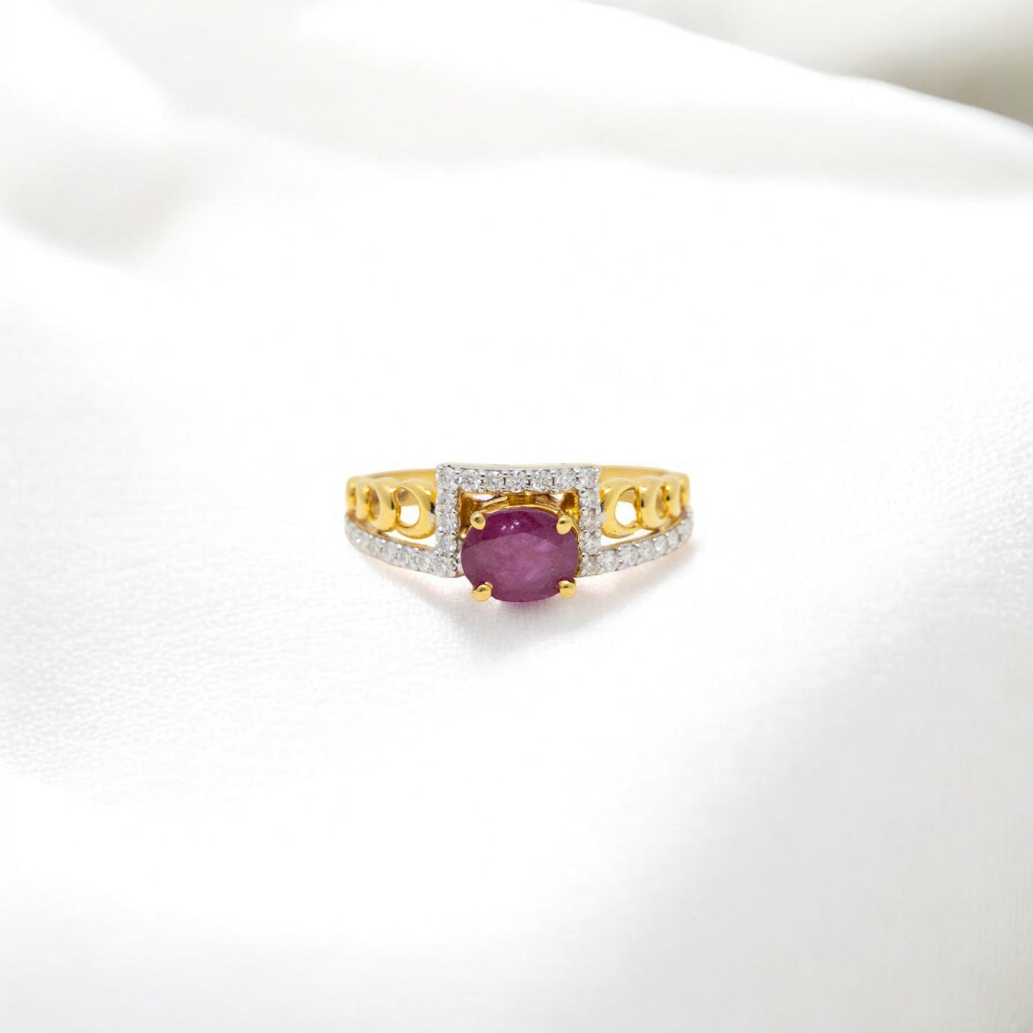 RUBY MOSSONITE RING 18K MO22CT-1500