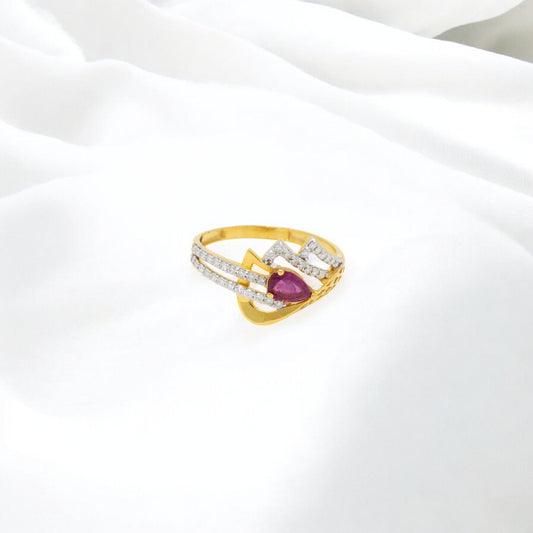 RUBY MOSSONITE RING 18K MO26CT-1800