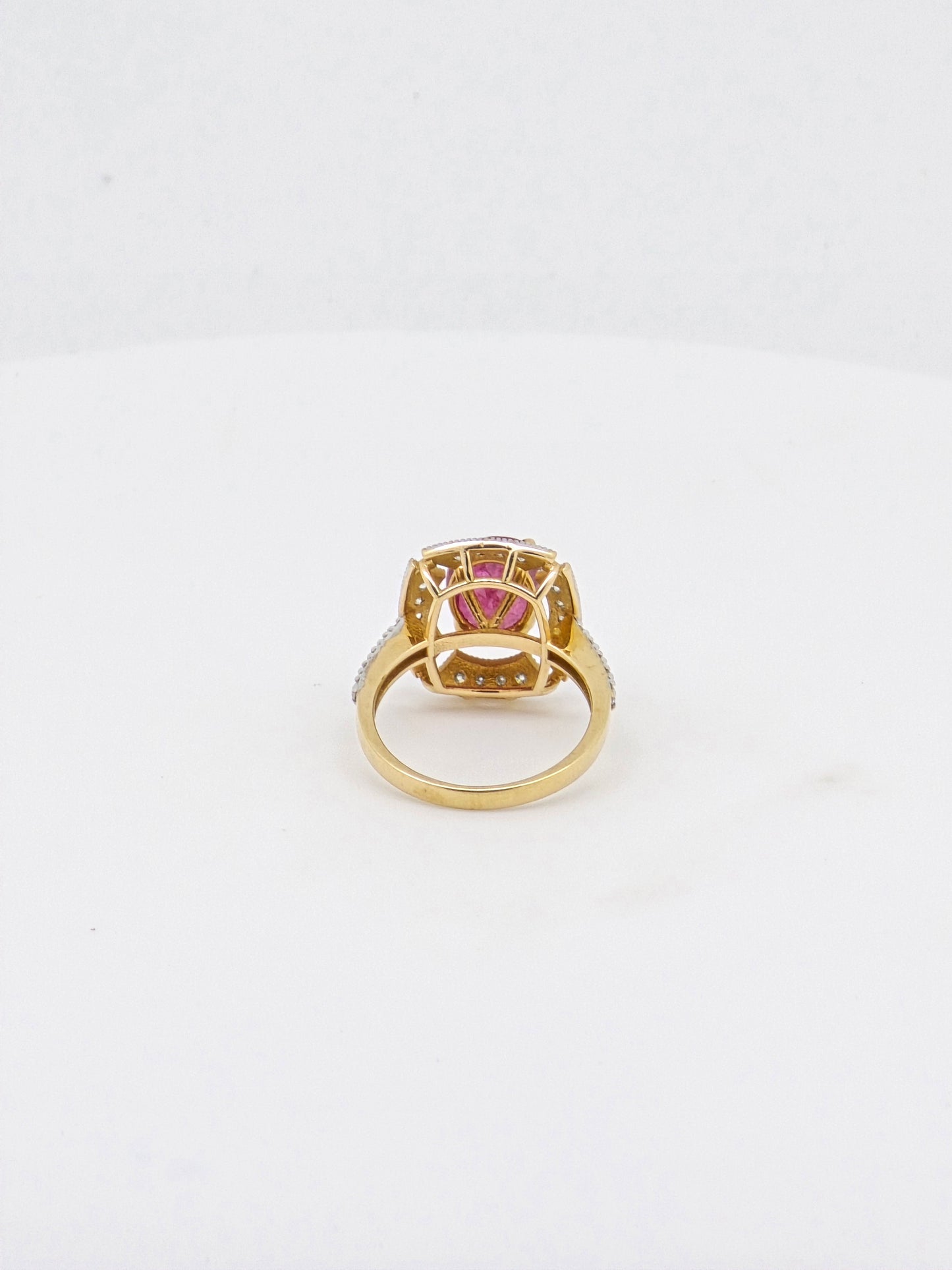 RUBY MOISSANITE  RING 18K MO0.45CT-2138