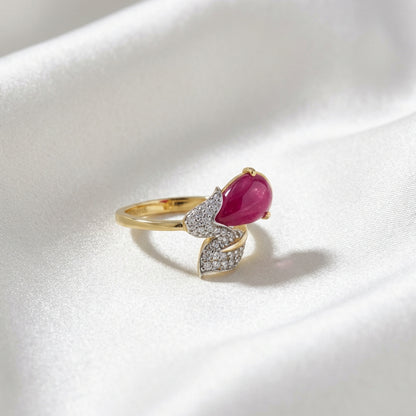 Ruby Moissanite Ring