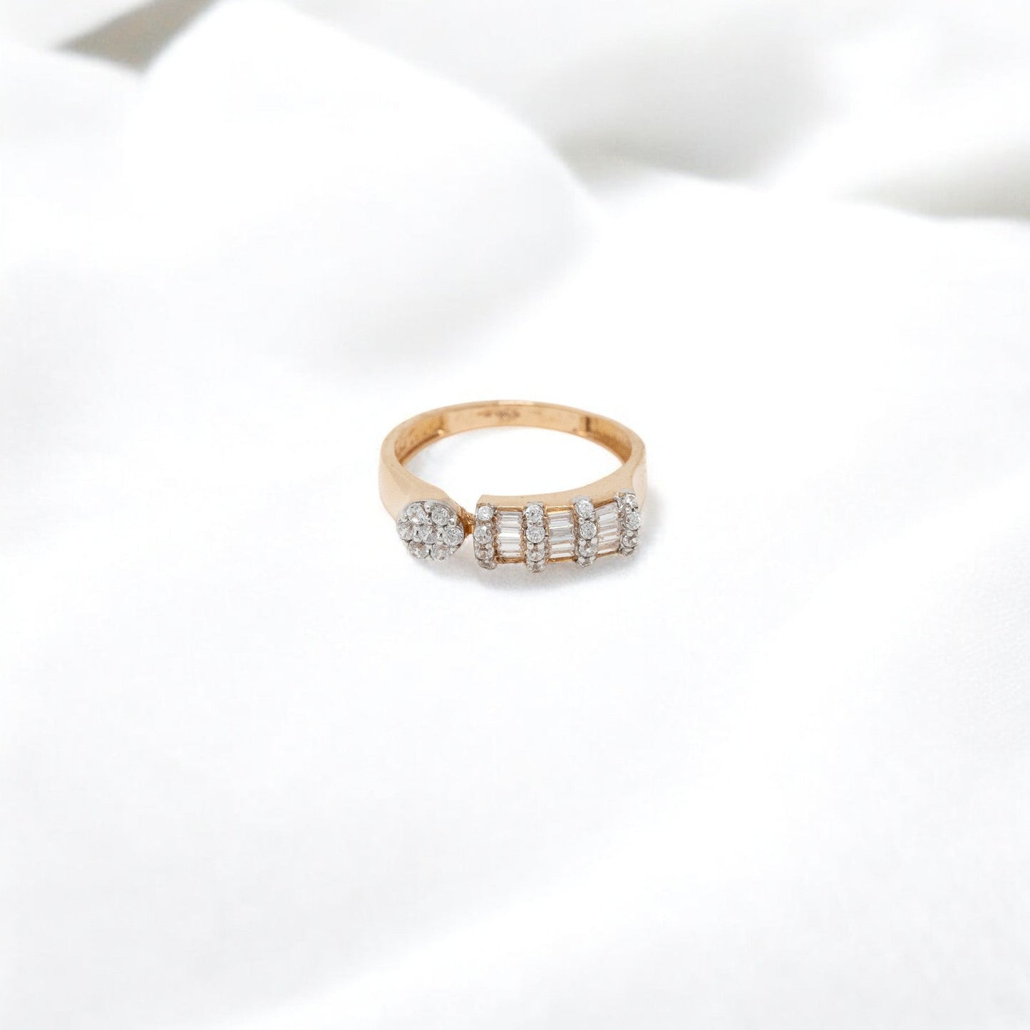 CZ STUDDED RING 18K R-LR-0004