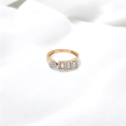CZ STUDDED RING 18K R-LR-0004