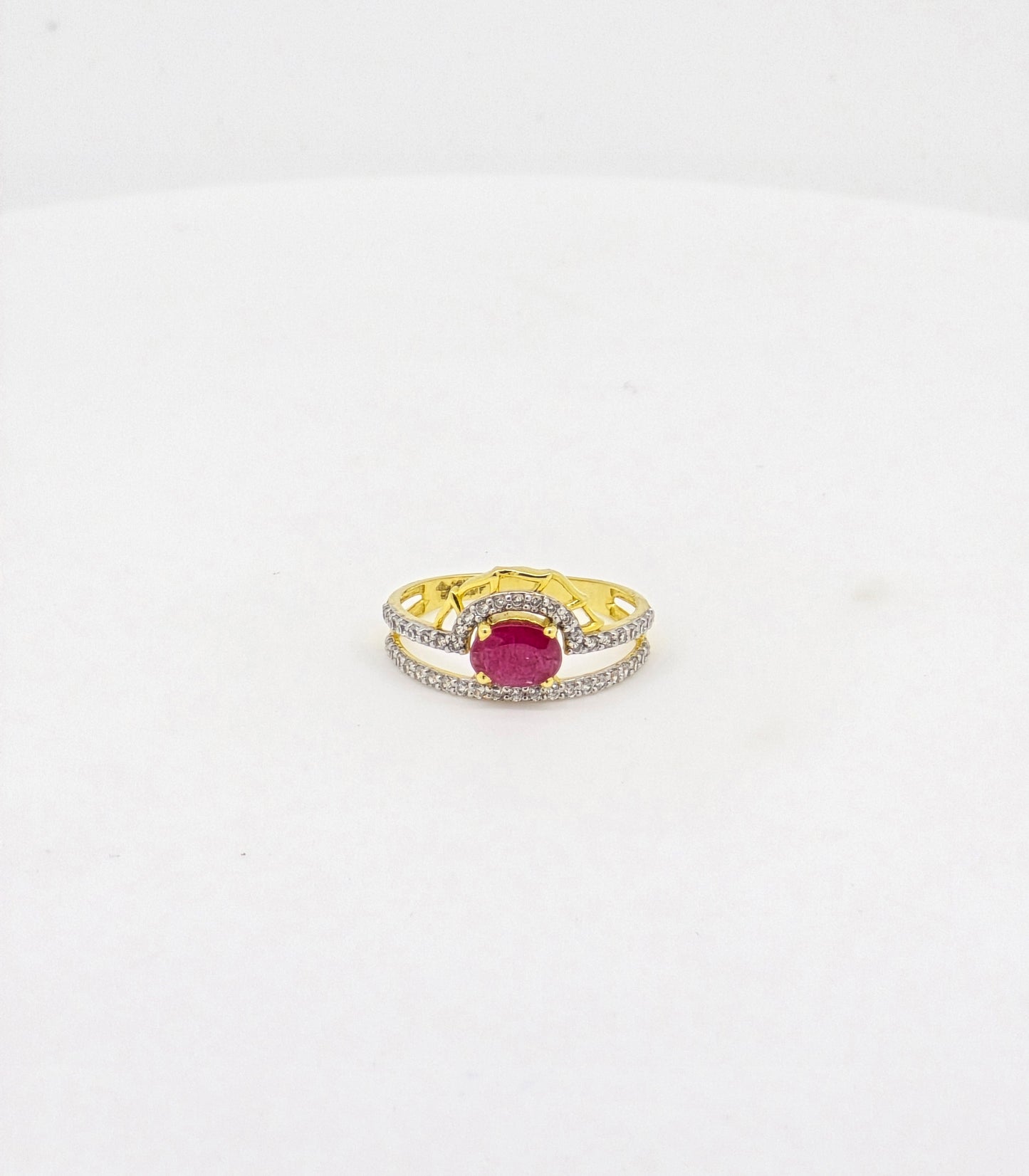 RUBY CZ RING 18K R2188*40%