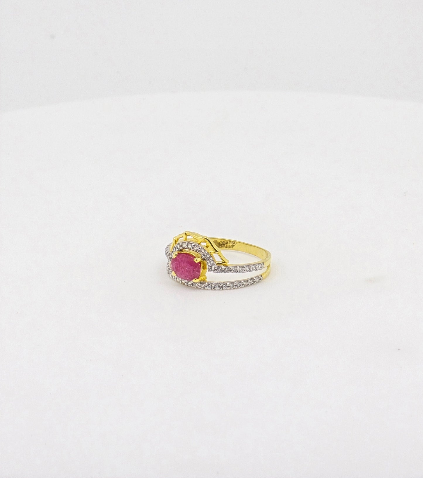 RUBY CZ RING 18K R2188*40%