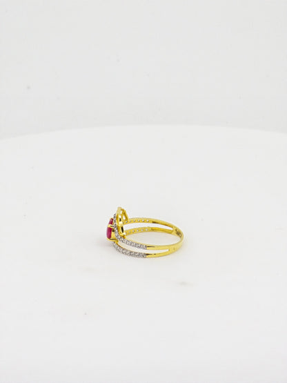 RUBY CZ RING 18K R2188*40%