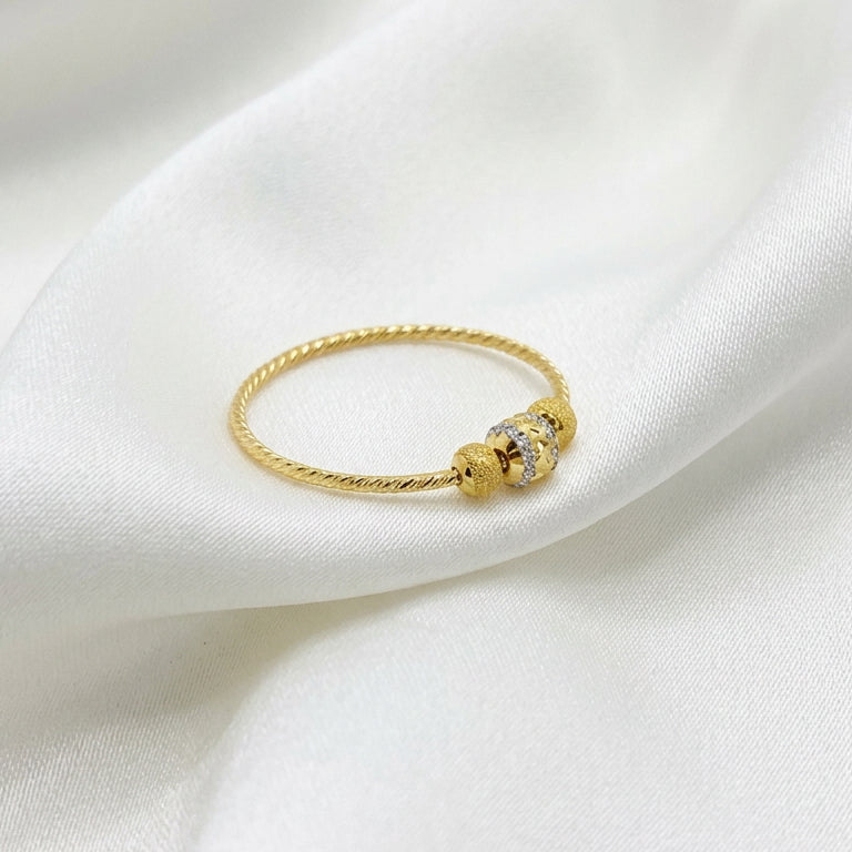 22K Gold Beaded Ring