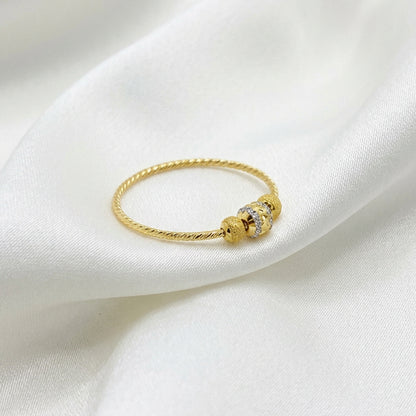 22K Gold Beaded Ring
