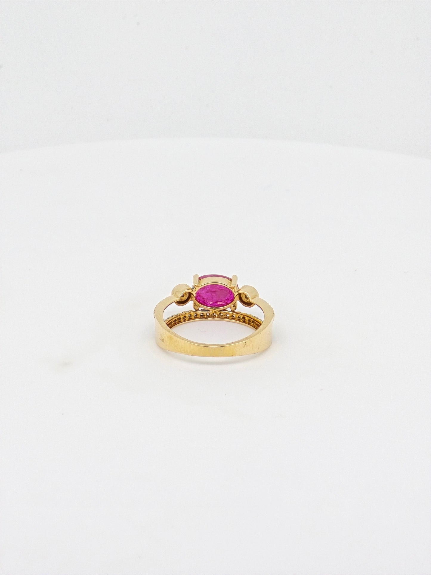 RUBY CZ RING 18K SLR0109-CZ315