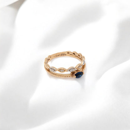 CZ STUDDED RING 18K SRJ-LR-2724