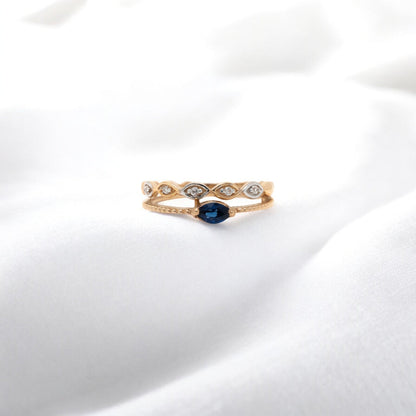 CZ STUDDED RING 18K SRJ-LR-2724