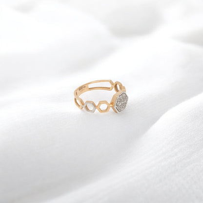 CZ STUDDED RING 18K SRJ-LR-2754