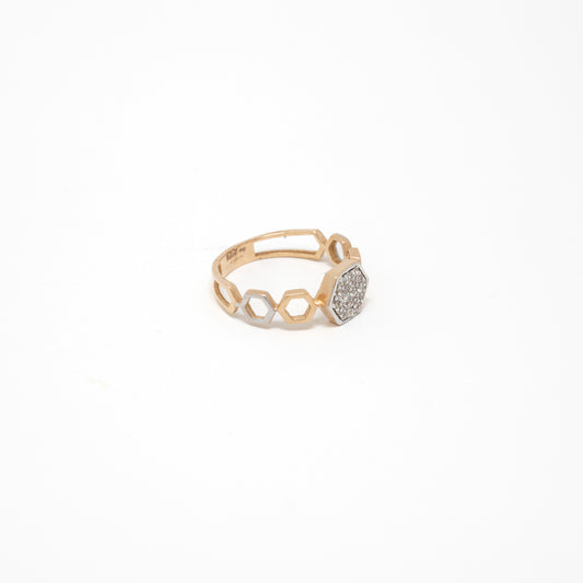 STUDDED RING 18K