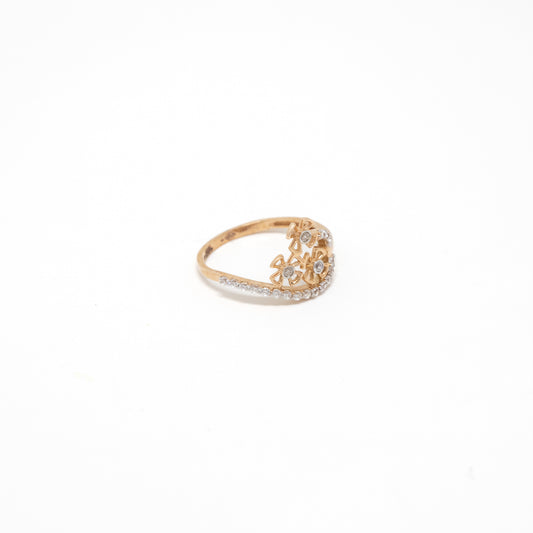 STUDDED RING 18K