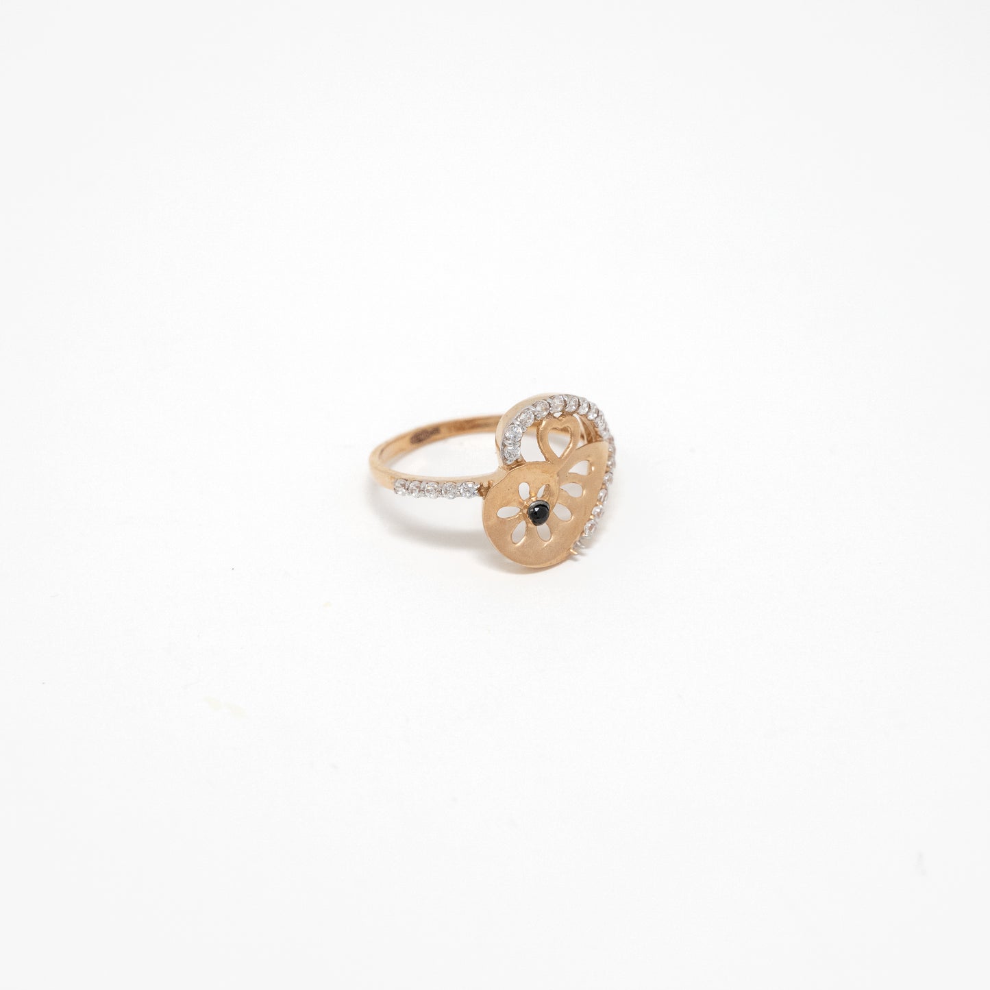 STUDDED RING 18K