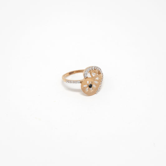 STUDDED RING 18K