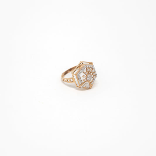 STUDDED RING 18K