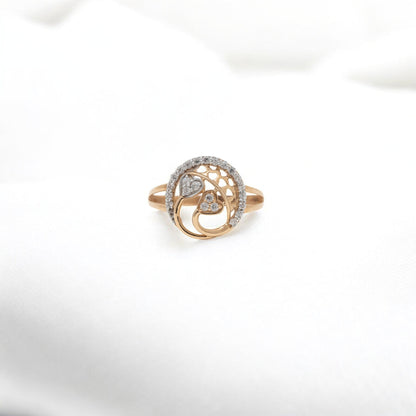CZ STUDDED RING 18K SRJ-LR-3508