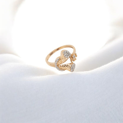 CZ STUDDED RING 18K SRJ-LR-3511