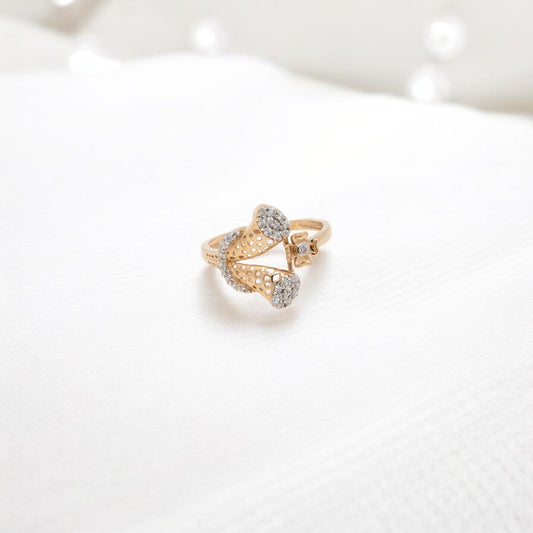 CZ STUDDED RING 18K SRJ-LR-3511