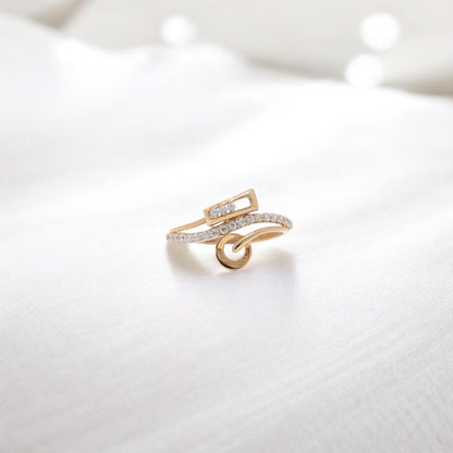 CZ STUDDED RING 18K SRJ-LR-3516