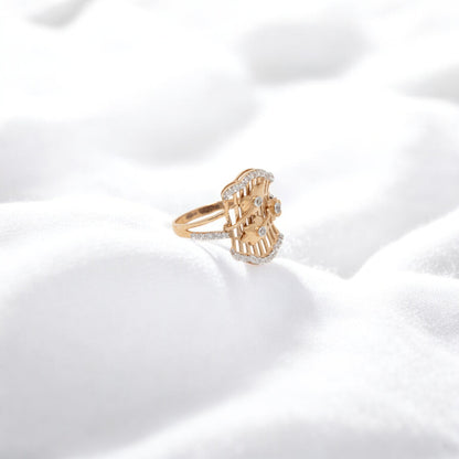 CZ STUDDED RING 18K SRJ-LR-3517