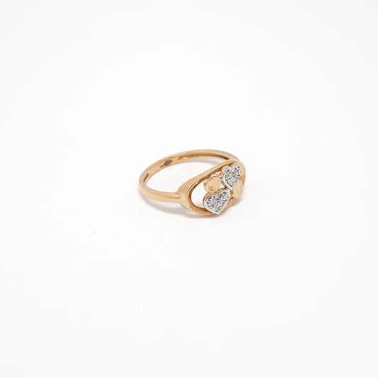 STUDDED RING 18K
