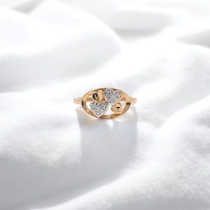 CZ STUDDED RING 18K SRJ-LR-3696