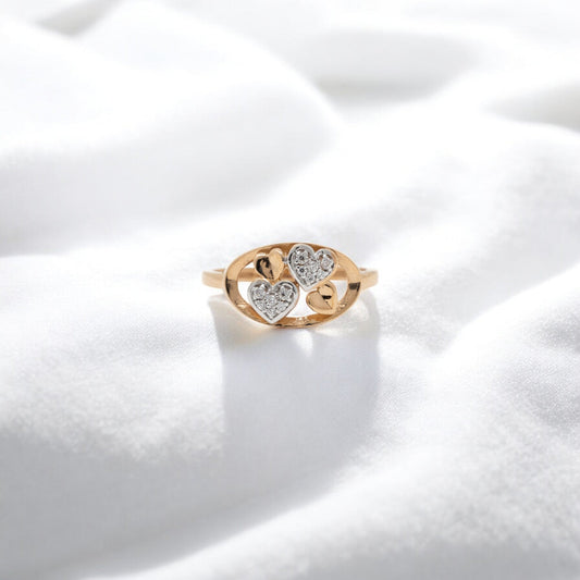 CZ STUDDED RING 18K SRJ-LR-3696