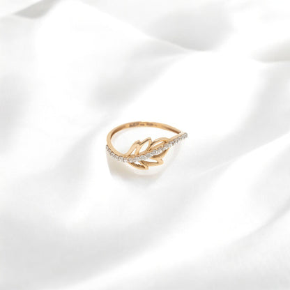 CZ STUDDED RING 18K SRJ-LR-3898