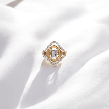 CZ STUDDED RING 18K SRJ-LR-3920