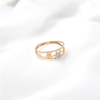 CZ STUDDED RING 18K SRJ-RL-2728