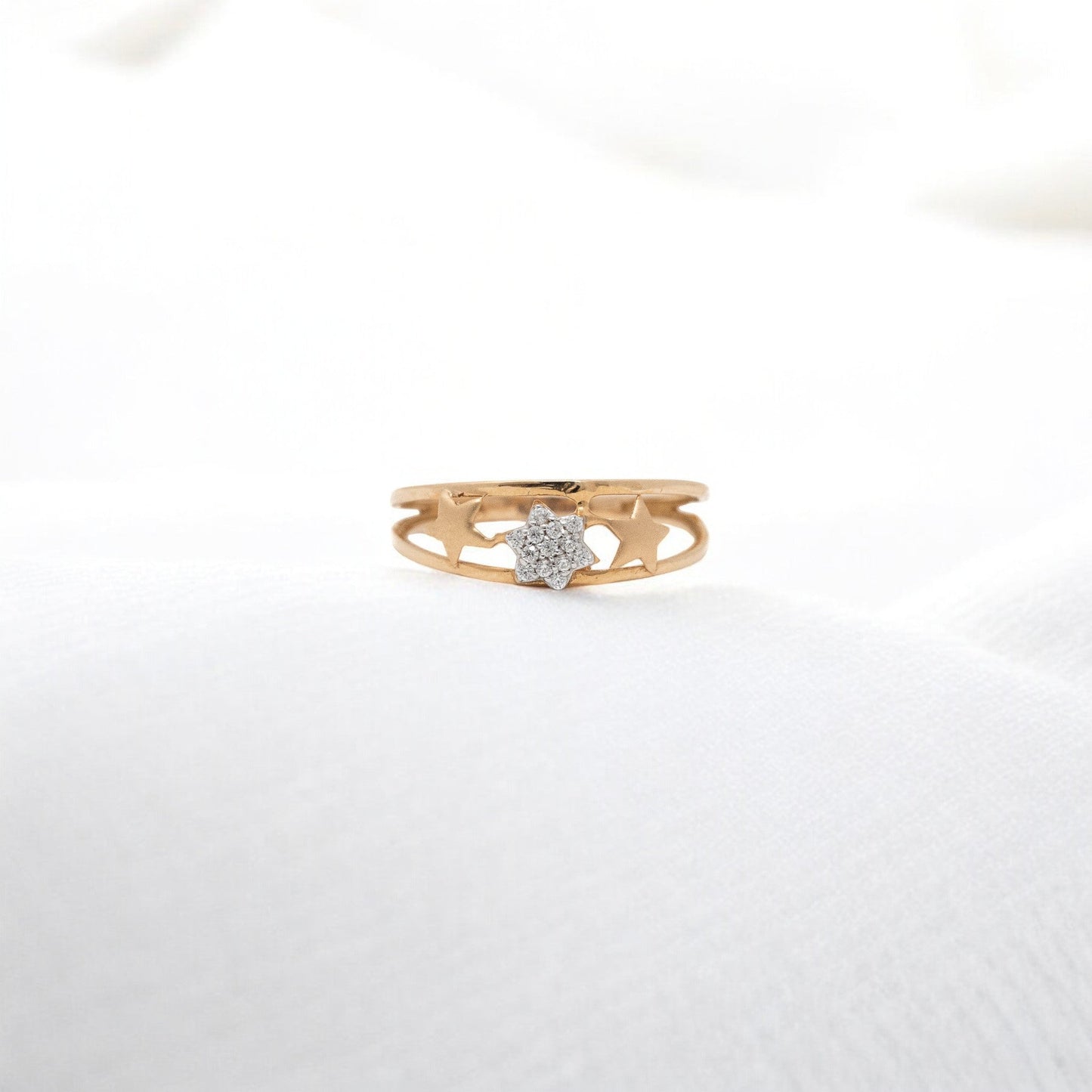CZ STUDDED RING 18K SRJ-RL-2728