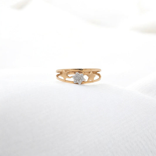 CZ STUDDED RING 18K SRJ-RL-2728