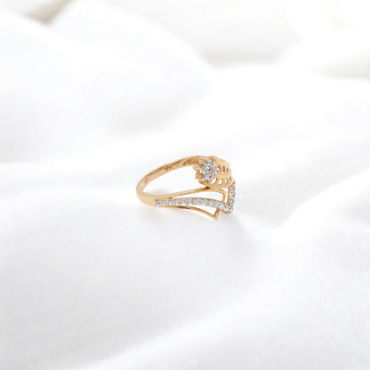 CZ STUDDED RING 18K SRJ-RL-3134