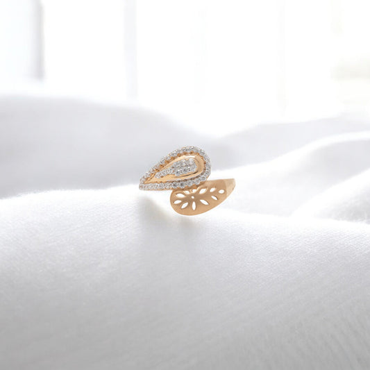 CZ STUDDED RING 18K SRJ-RL-3428