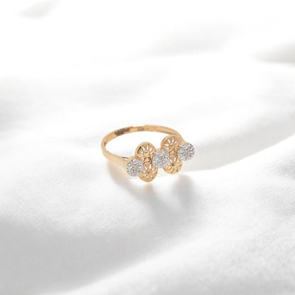 CZ STUDDED RING 18K SRJ-RL-3484