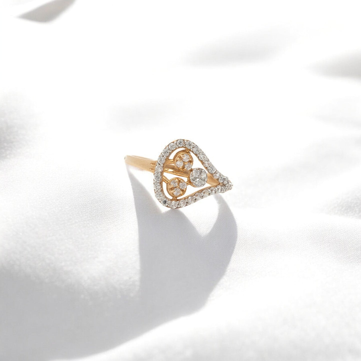 CZ STUDDED RING 18K SRJ-RL-3514