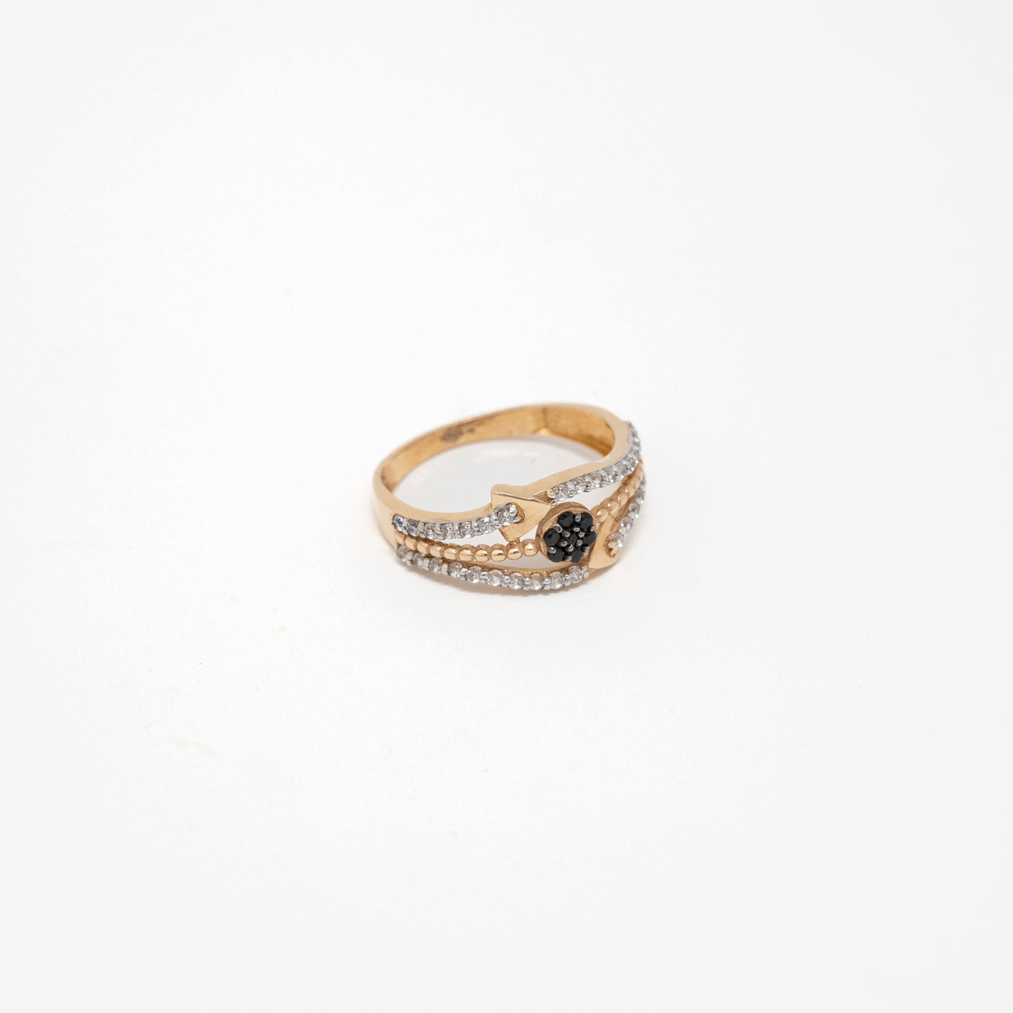 STUDDED RING 18K