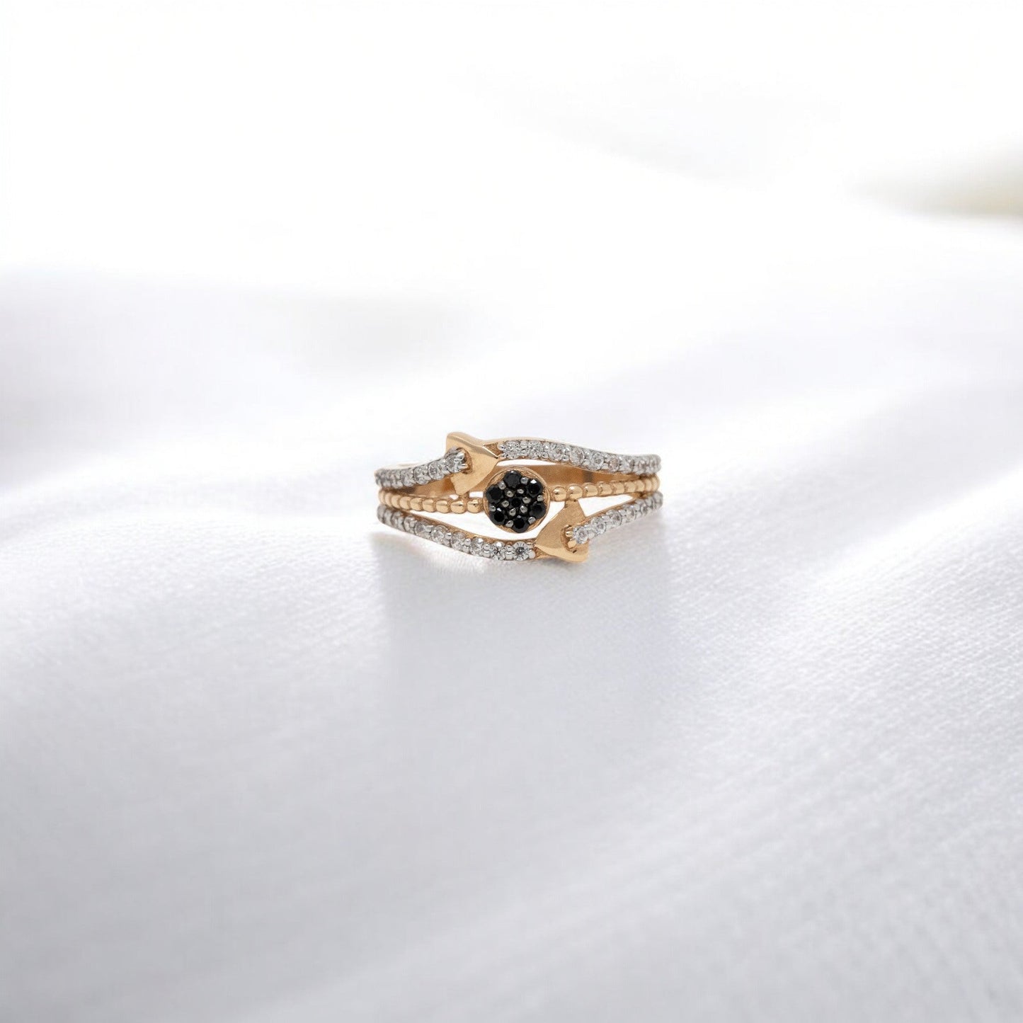 CZ STUDDED RING 18K SRJ-RL-3740