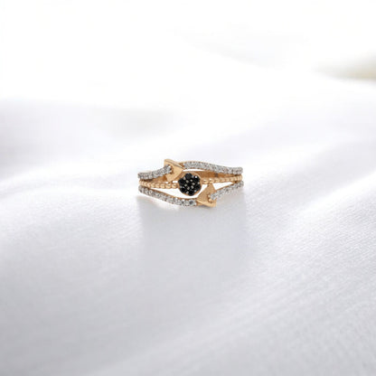 CZ STUDDED RING 18K SRJ-RL-3740