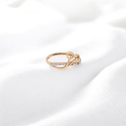 CZ STUDDED RING 18K SRJ-RL-3883