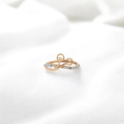 CZ STUDDED RING 18K SRJ-RL-3883