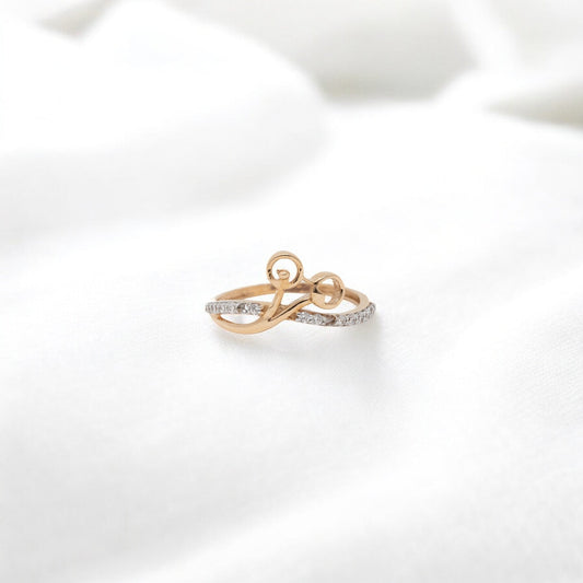 CZ STUDDED RING 18K SRJ-RL-3883